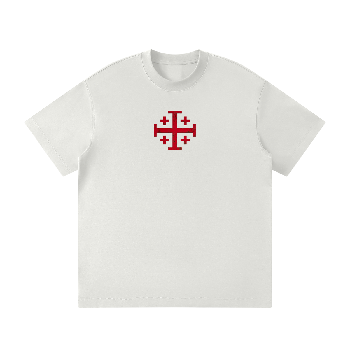 Croix de Jérusalem rouge