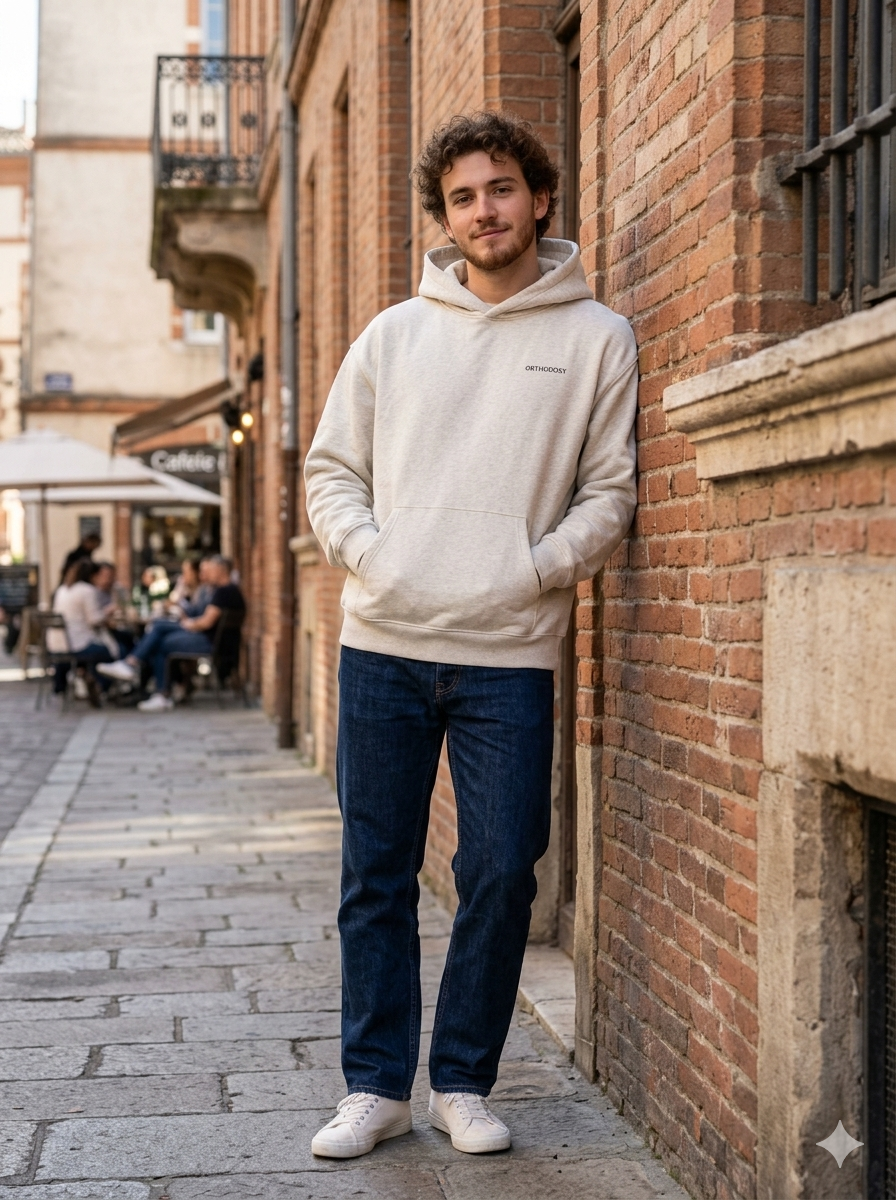 Sweat à capuche ORTHODOXIE ( petite écriture, devant )