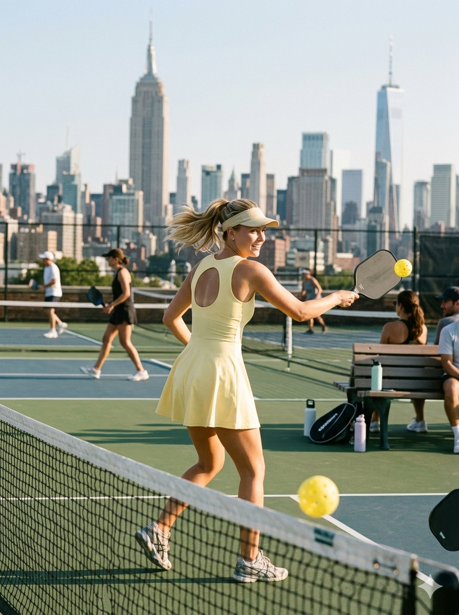 Robe de tennis ou de pickleball à dos ouvert