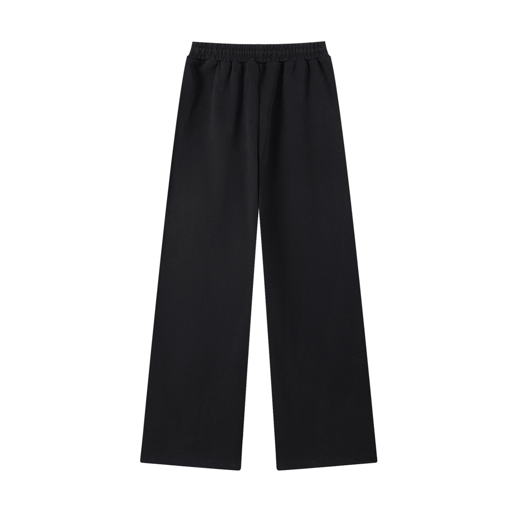 Black Straight-Leg Sweatpants