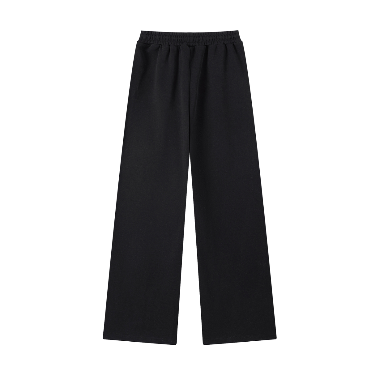 Black Straight-Leg Sweatpants