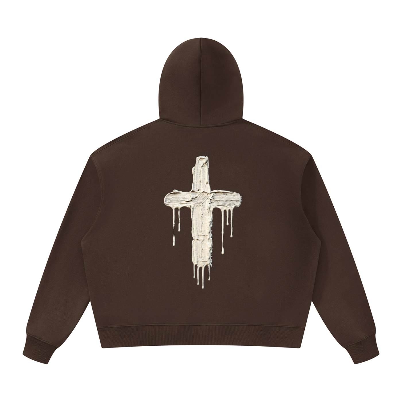 Hoodie  black with white Cross