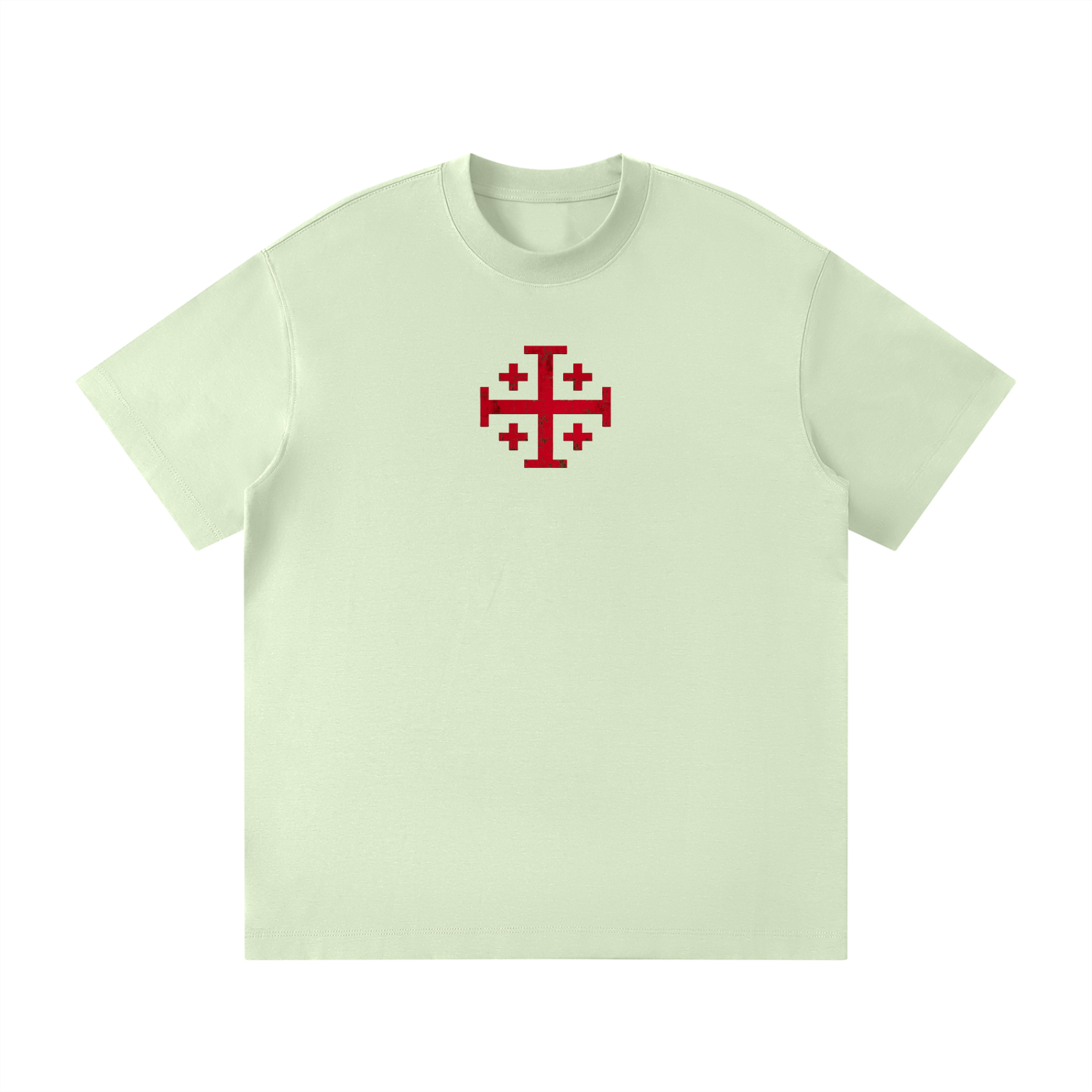 Croix de Jérusalem rouge