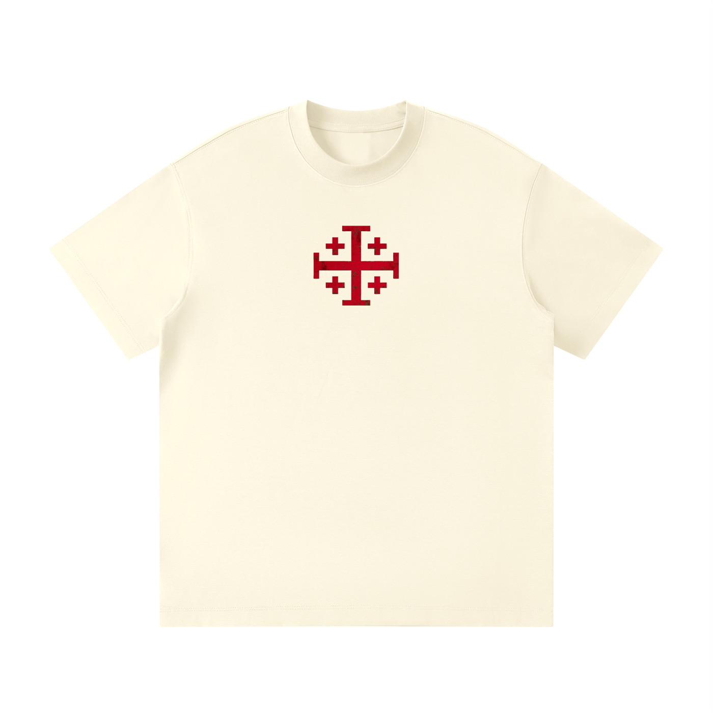 Croix de Jérusalem rouge
