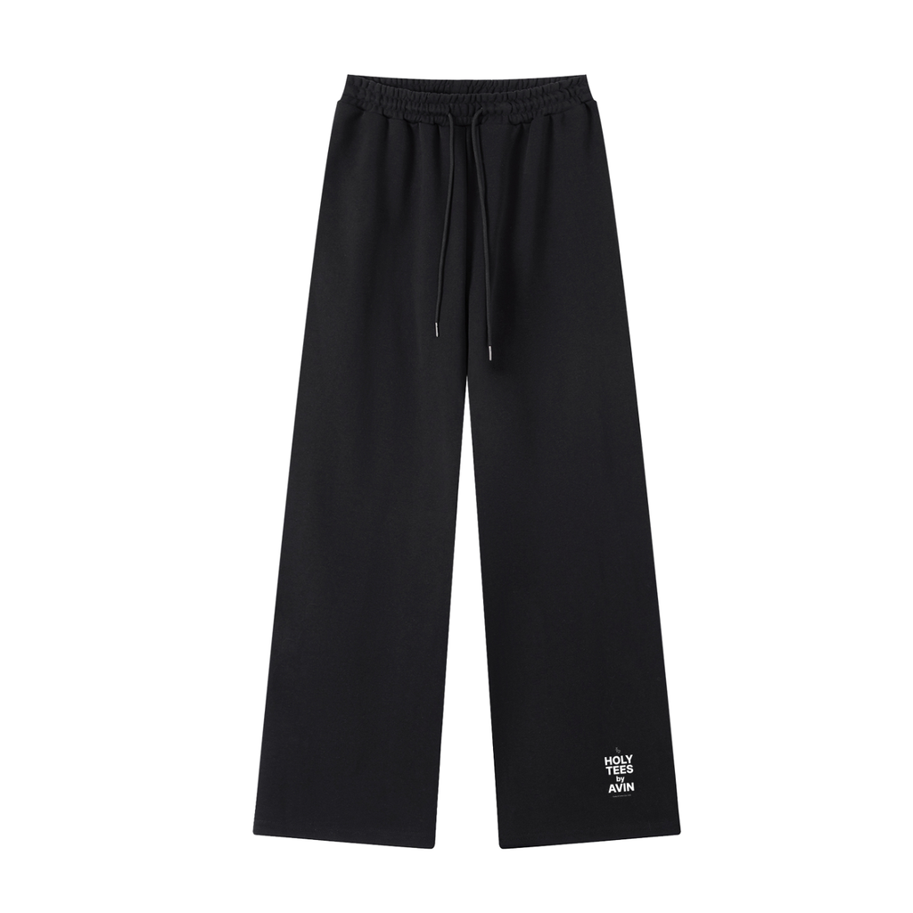 Black Straight-Leg Sweatpants