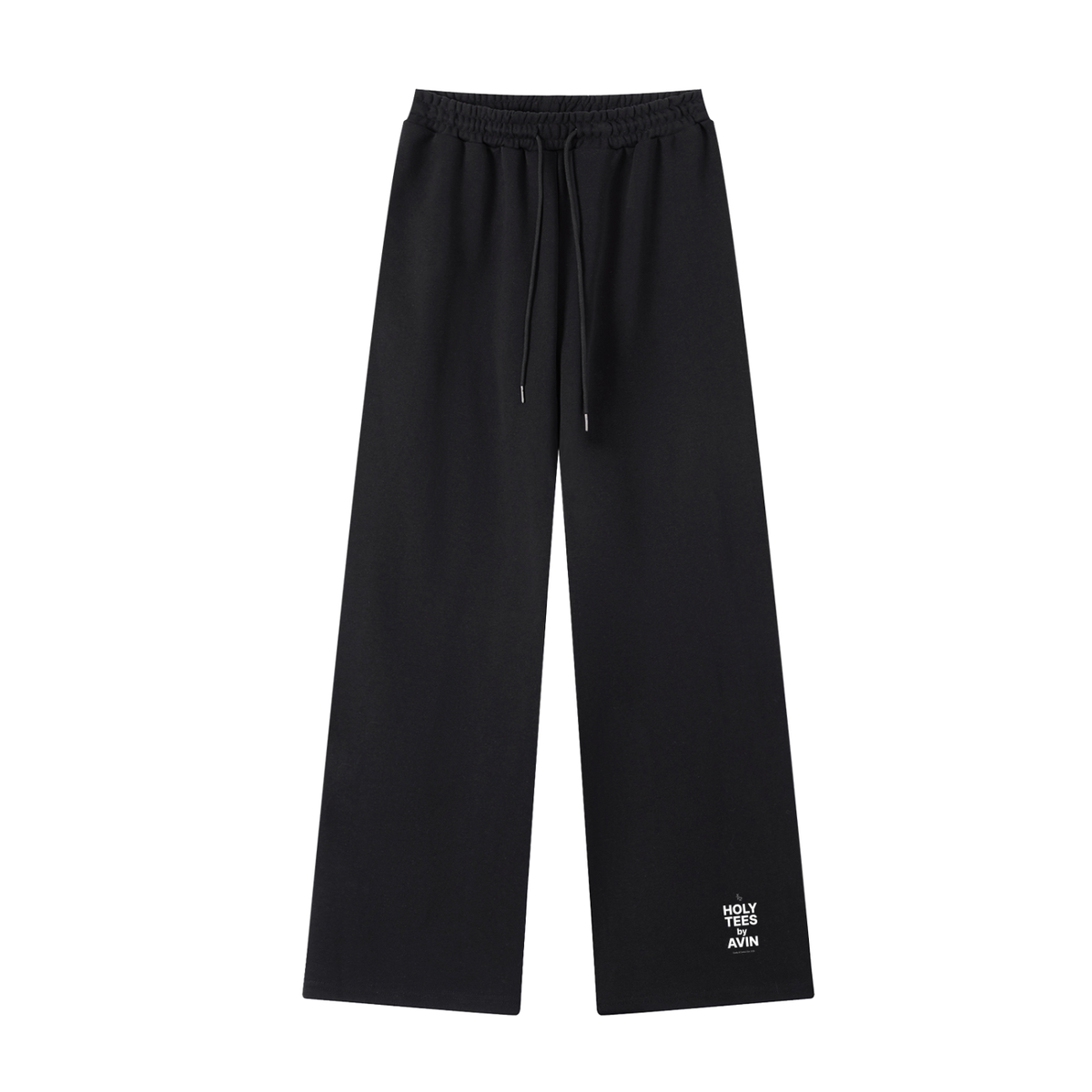 Black Straight-Leg Sweatpants