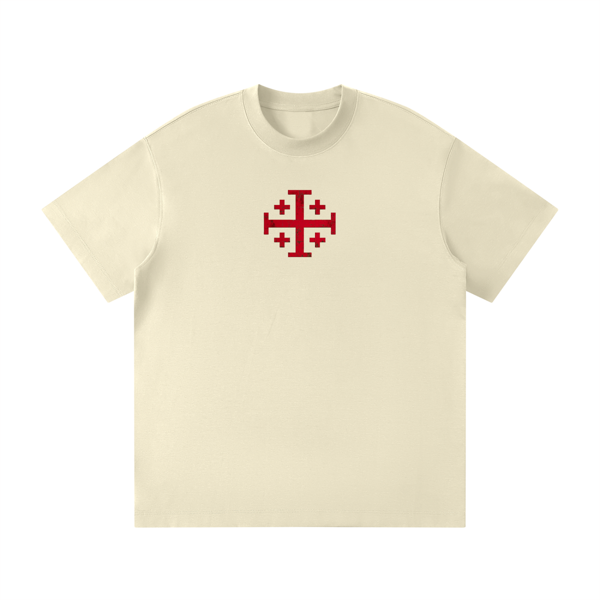 Croix de Jérusalem rouge