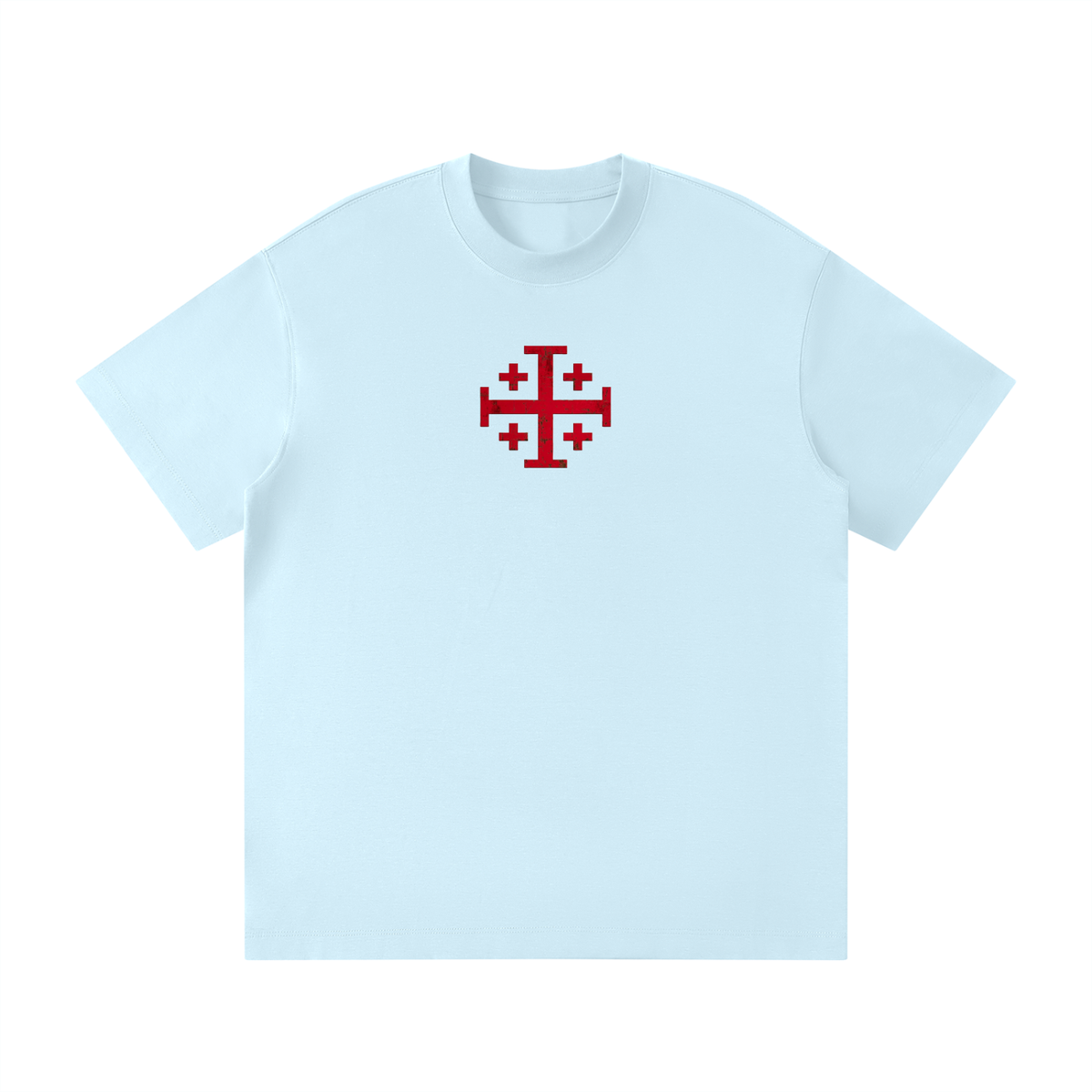 Croix de Jérusalem rouge