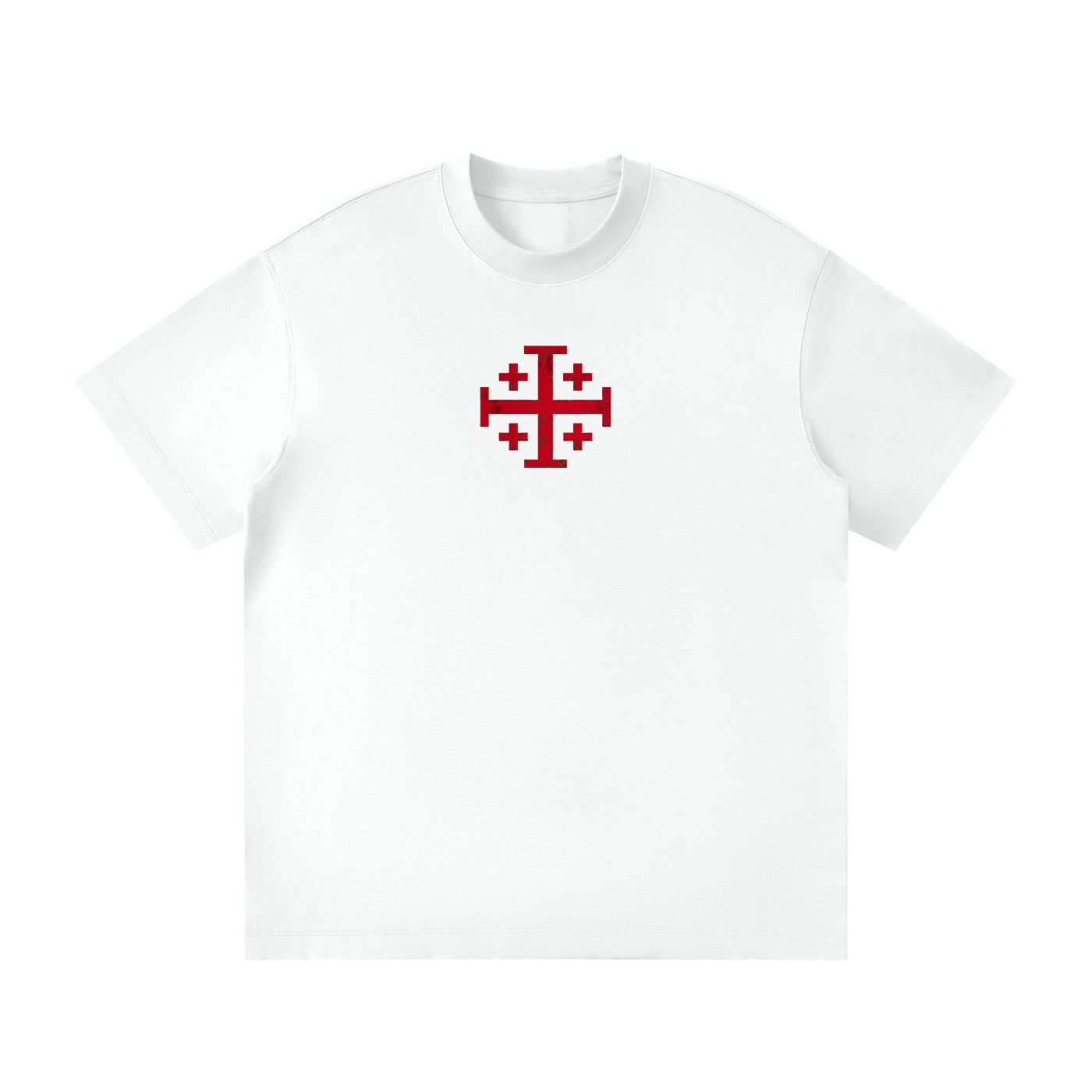 Croix de Jérusalem rouge