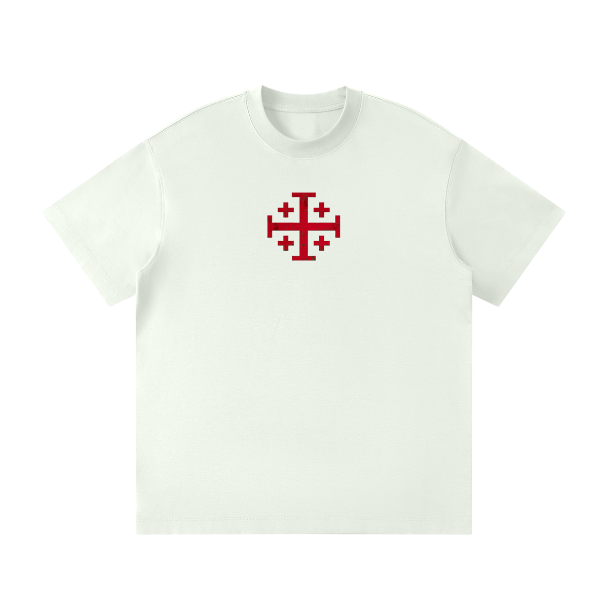 Croix de Jérusalem rouge