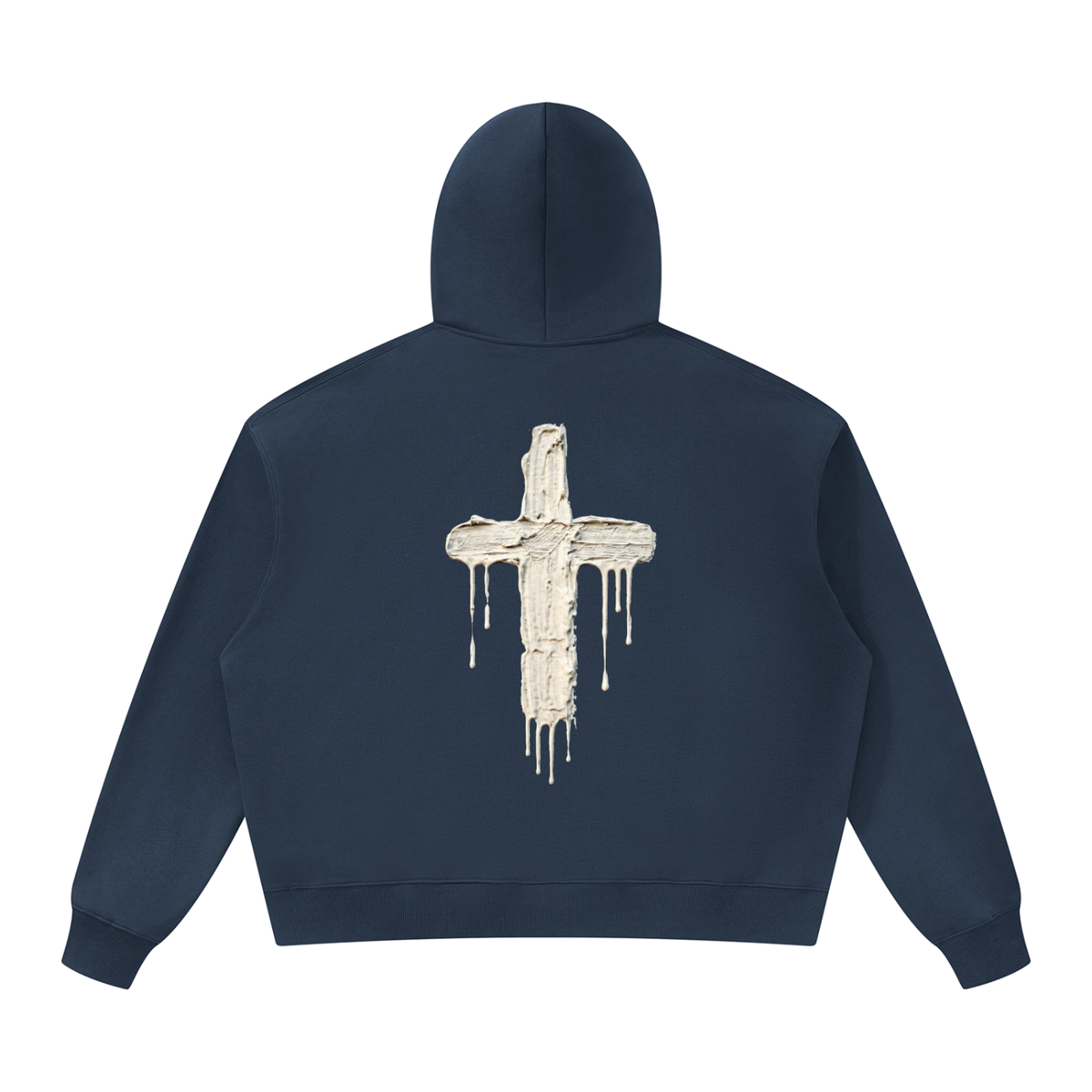 Hoodie  black with white Cross